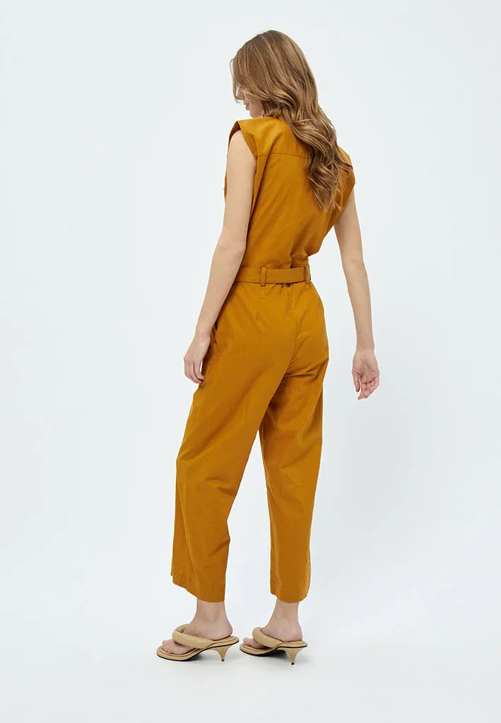 MSShelba Linen Jumpsuit - Sun Baked Brown