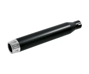 Muffler Rage Black / Chrome End-Cap 70mm Diameter - Highway Hawk H65-9403