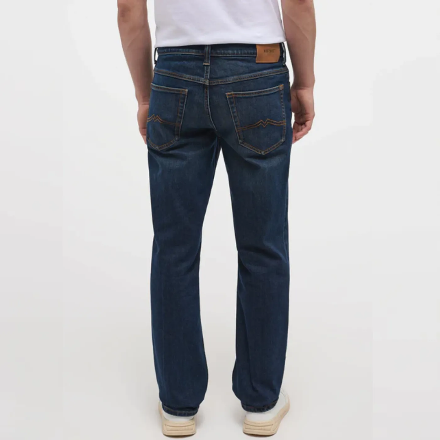 Mustang Tramper Straight Washed Jean | Dark Denim