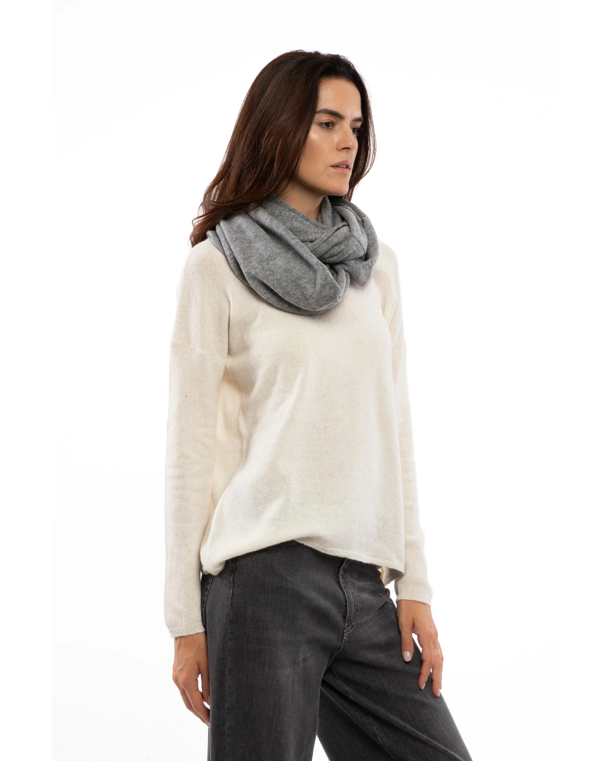 NEW FALL 24 - Women's Maxi Cashmere Neck Scarf Taupe