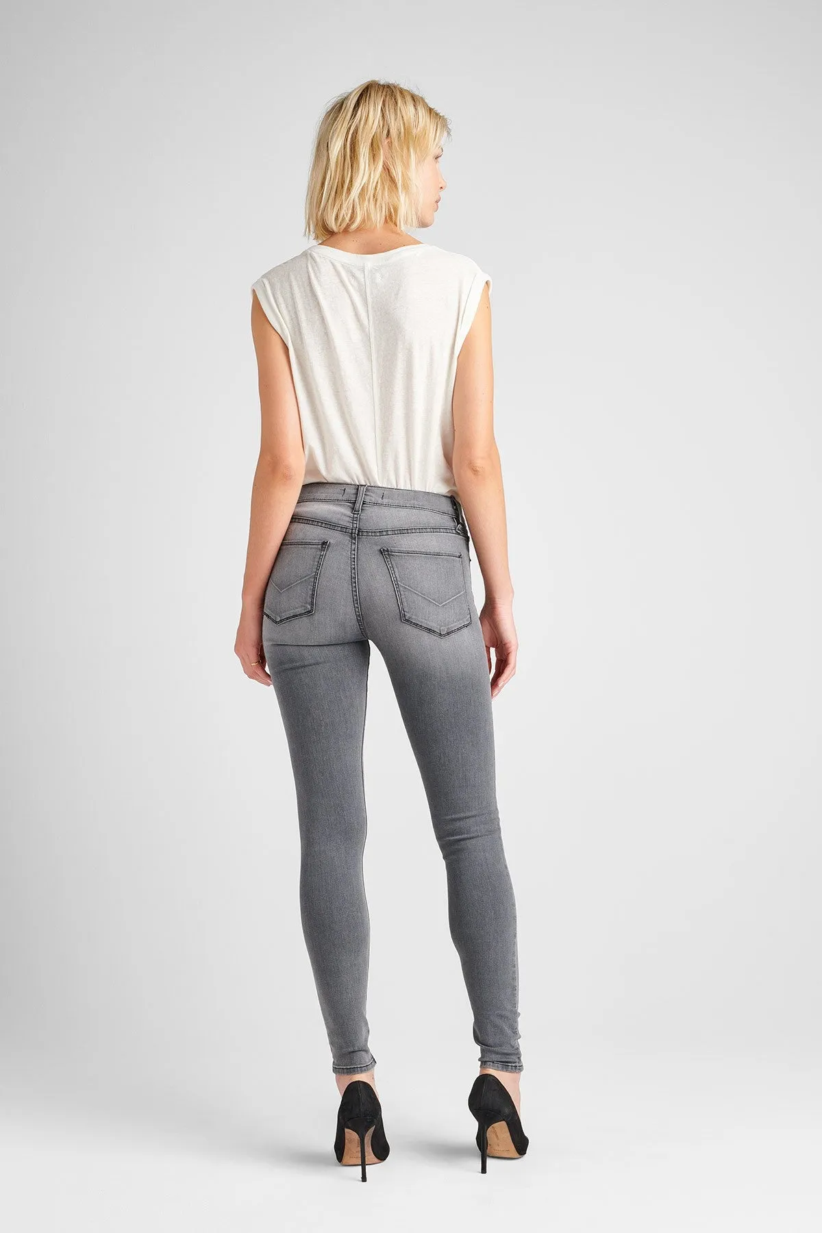 Nico Mid Rise Super Skinny - Trooper Grey