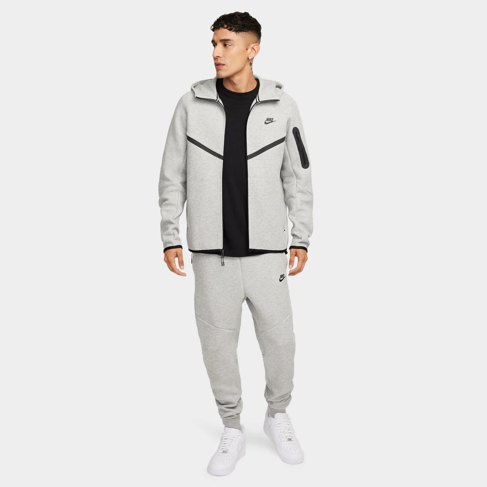 Nike Tech Fleece Full-Zip Windrunner Hoodie Dark Grey Heather / Black