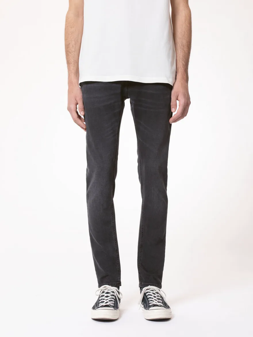 Nudie Jeans Tight Terry - Tight Fit Organic Jeans - Soft Black