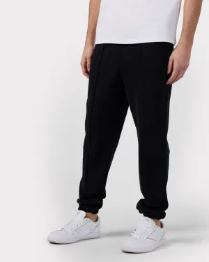 Organic Cotton Pintuck Joggers - Black