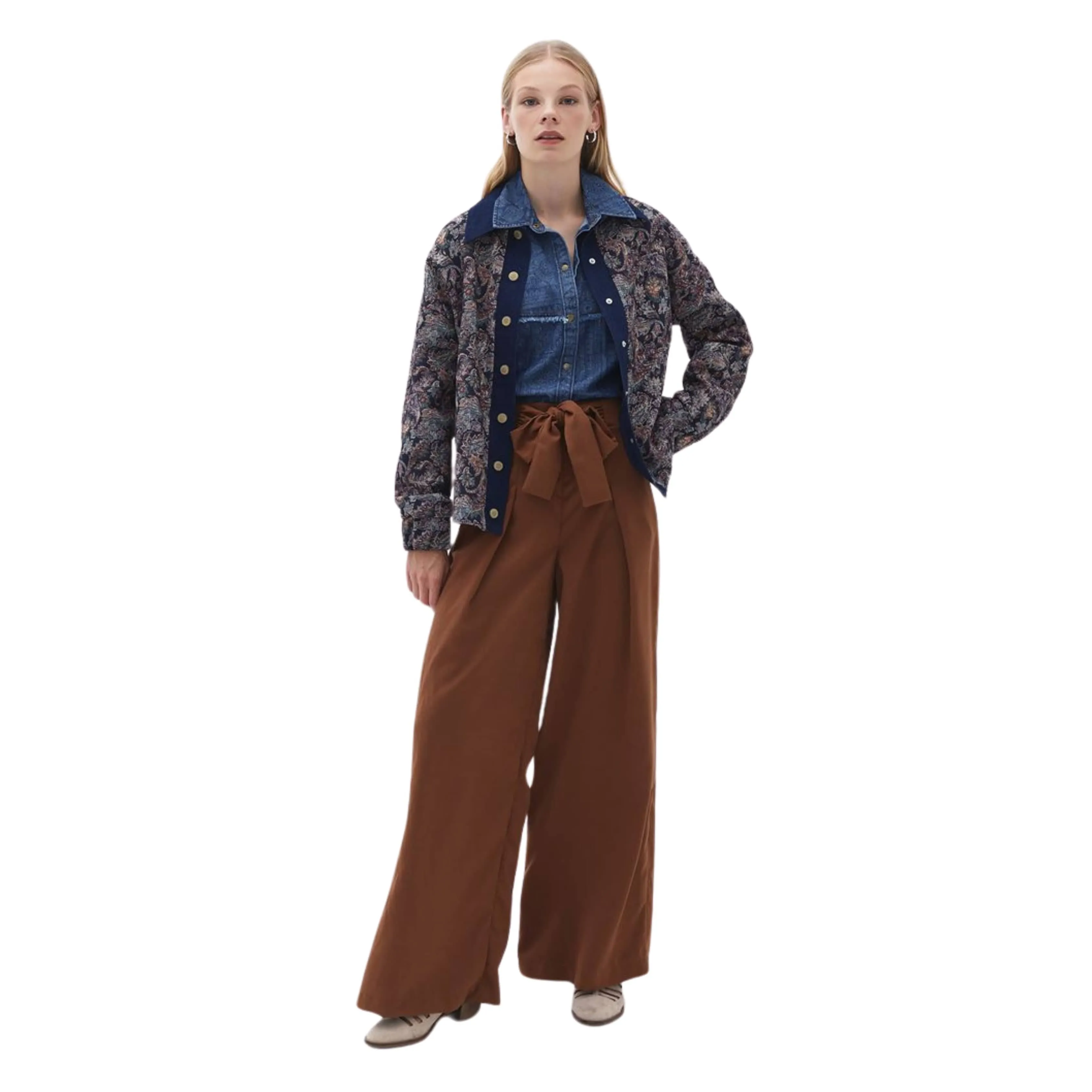 OXXO - Ultra High Waist Suede Trousers