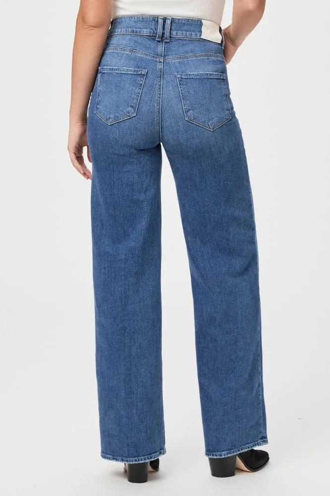 Paige Sasha 32" Extended Coin Pocket Jeans in Stefania Distressed