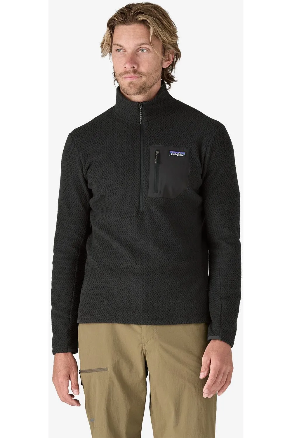 Patagonia Mens R1 Air Zip Neck Fleece Black