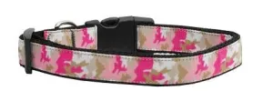 Pink Camo Nylon Collar Large