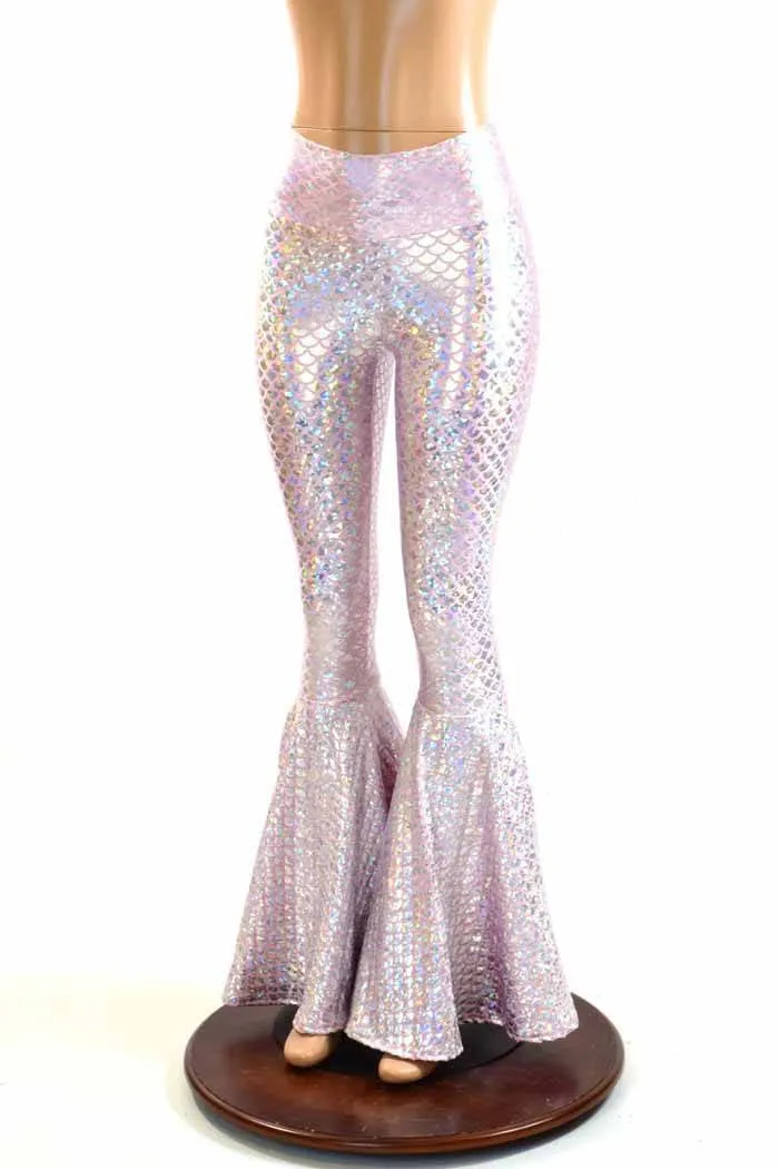 Pink Mermaid High Waist Bell Bottom Flares