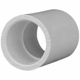 Pipe Coupling, Slip x Slip, White, 4-In.