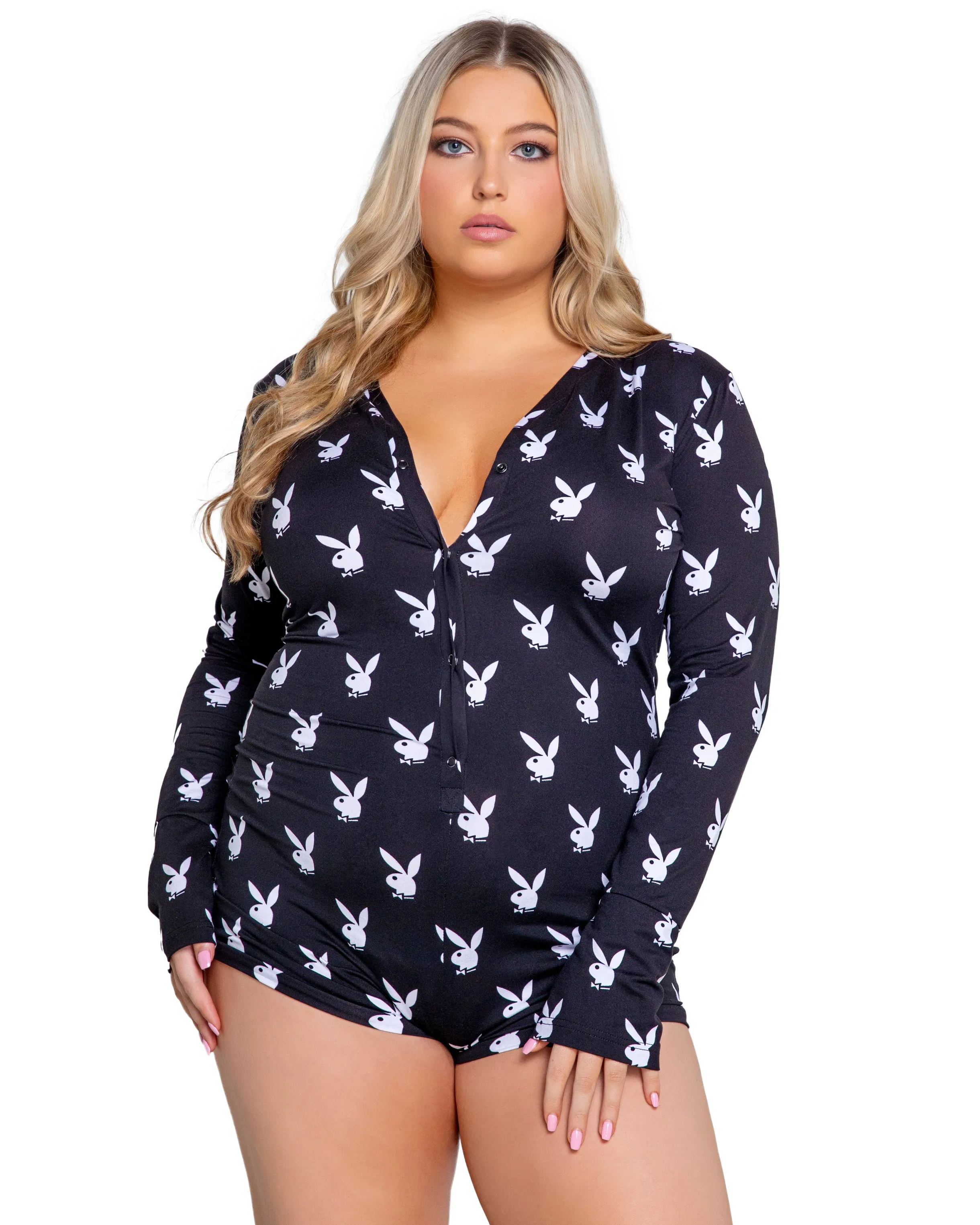 Playboy Black Slumber Bunny Romper