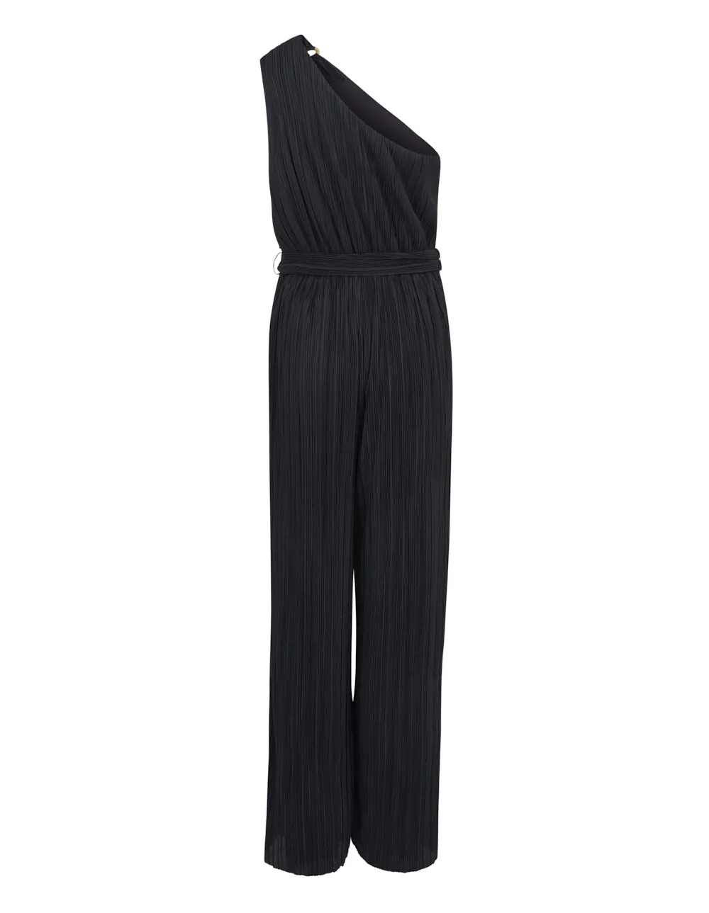 Plisse One Shoulder Jumpsuit