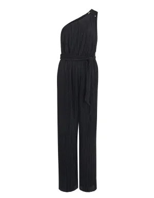 Plisse One Shoulder Jumpsuit