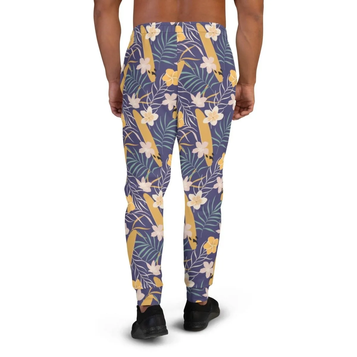 Purple Tropical Flower Men's Street Joggers