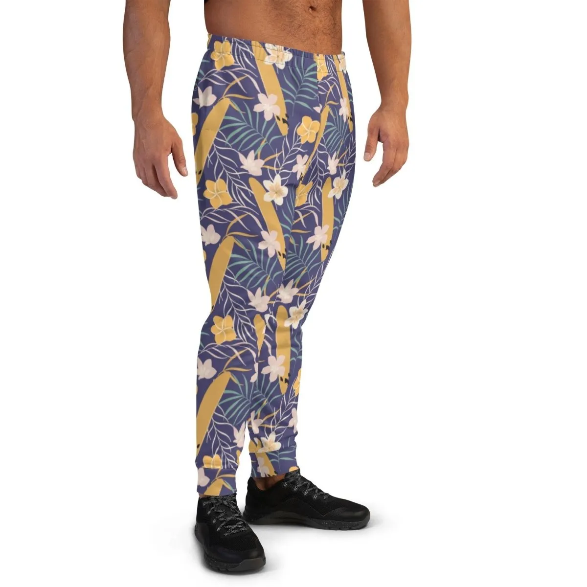 Purple Tropical Flower Men's Street Joggers