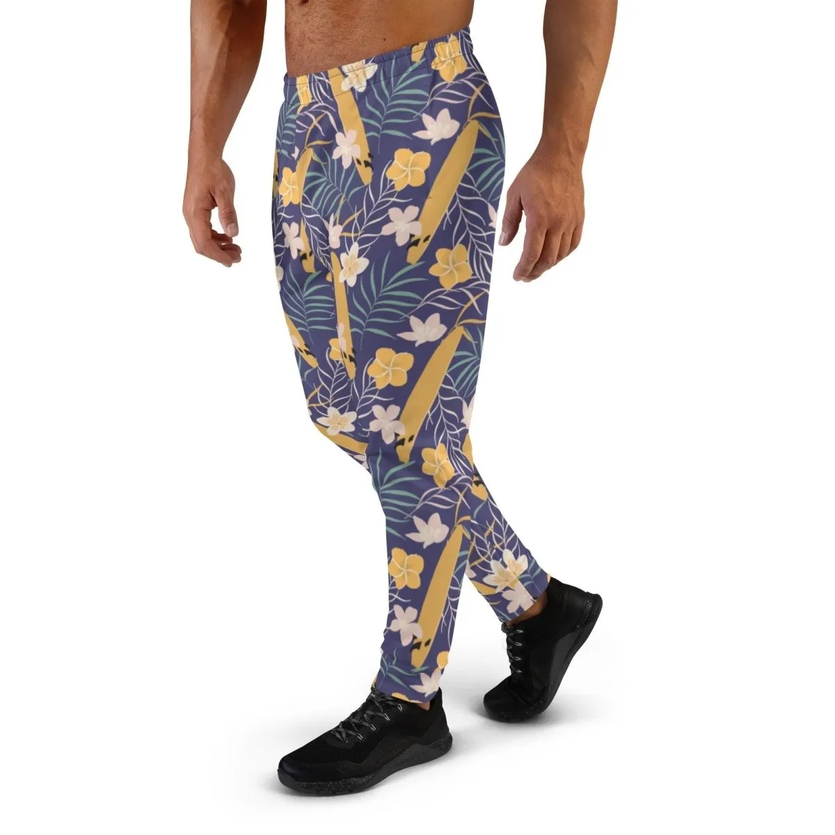 Purple Tropical Flower Men's Street Joggers