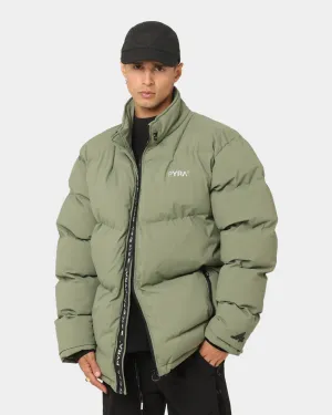 PYRA Padded Puffa Jacket Olive Green