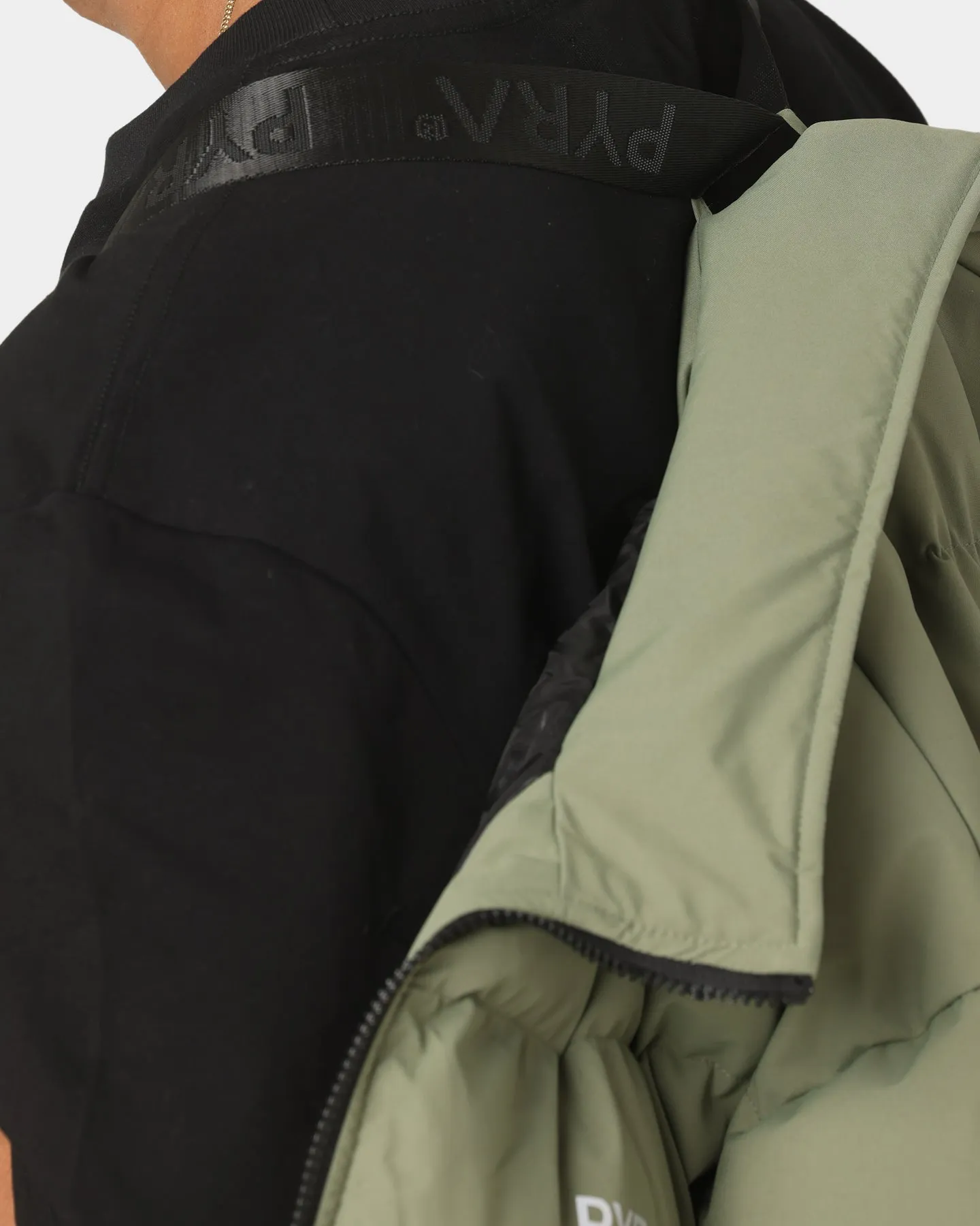 PYRA Padded Puffa Jacket Olive Green