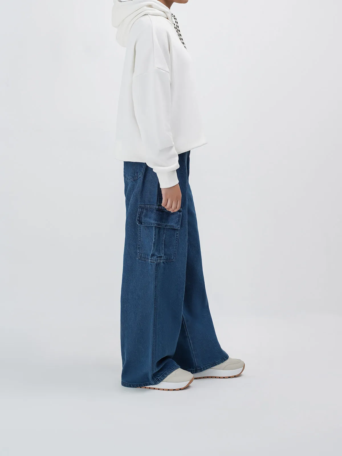 "PEGASUS" Casual Cargo Denim Pant