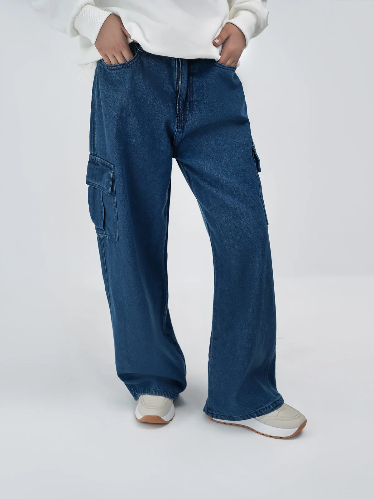 "PEGASUS" Casual Cargo Denim Pant