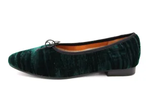 Ralph Migel  Green Grain Velvet Ballet Flat Chava