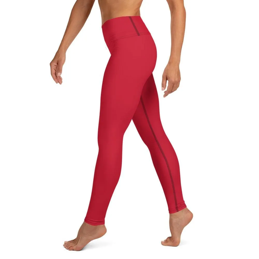 Red SS Premium Standard ~ High-Waist Leggings