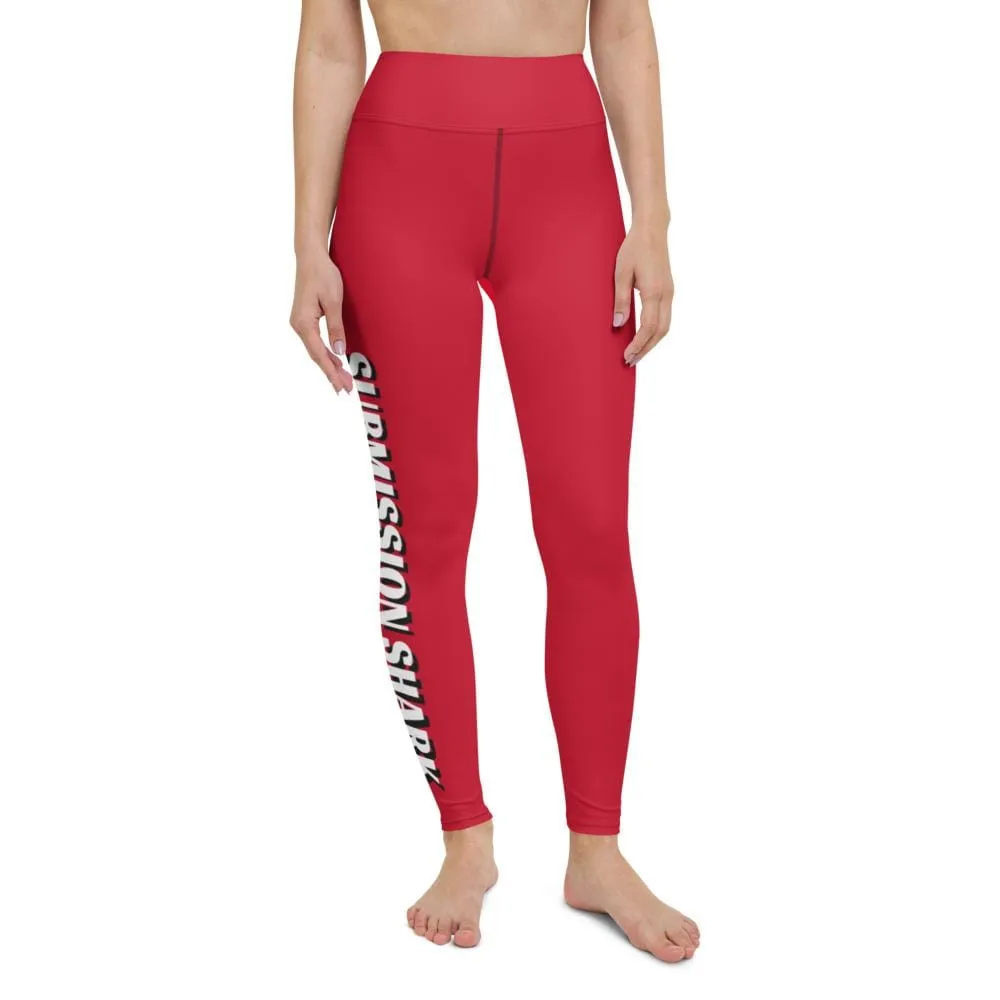 Red SS Premium Standard ~ High-Waist Leggings