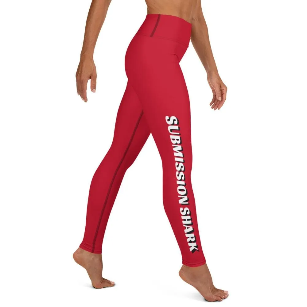 Red SS Premium Standard ~ High-Waist Leggings