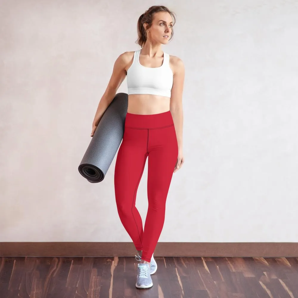 Red SS Premium Standard ~ High-Waist Leggings