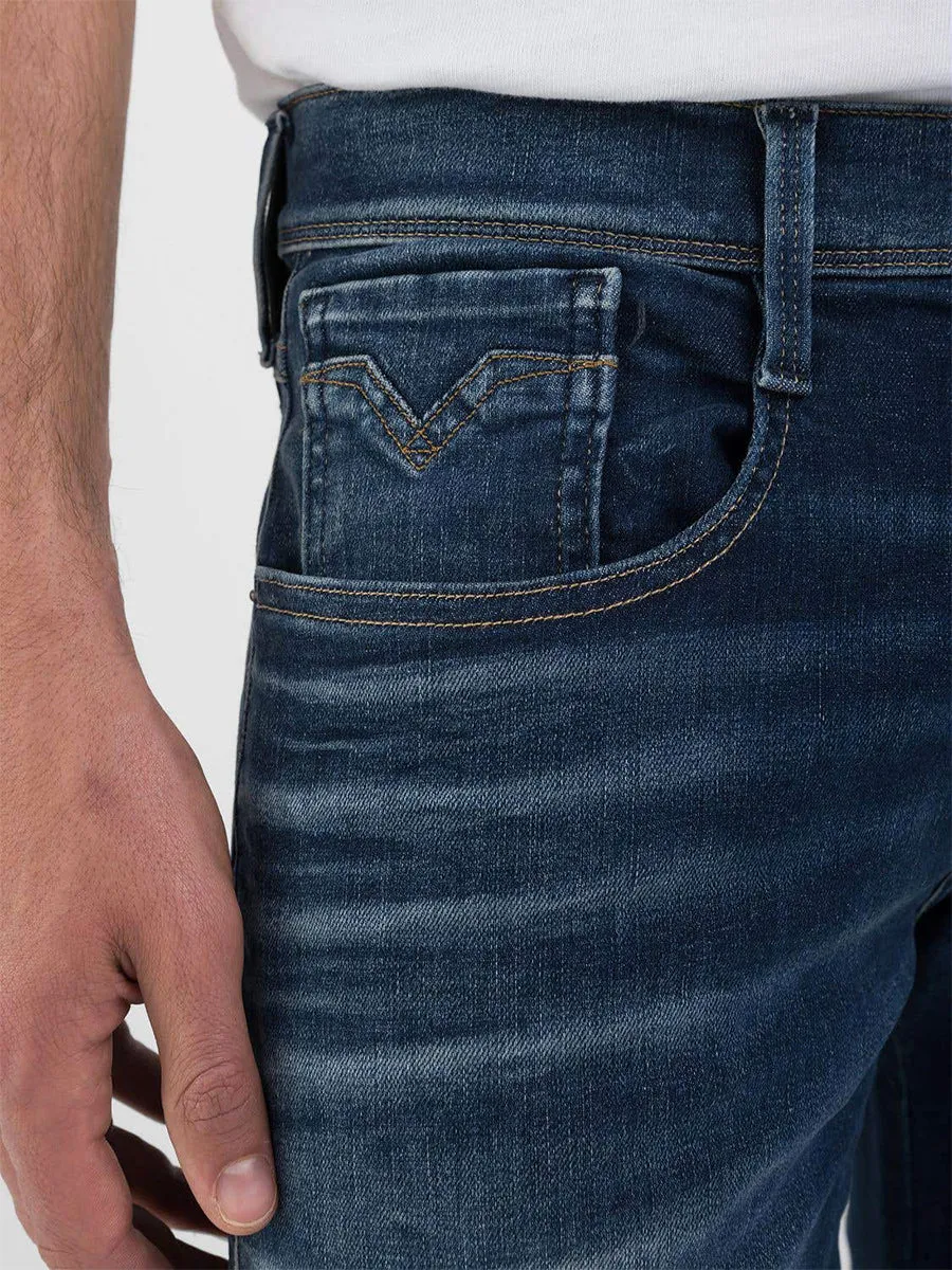 Replay Anbass Hyperflex Blue Jeans For Men