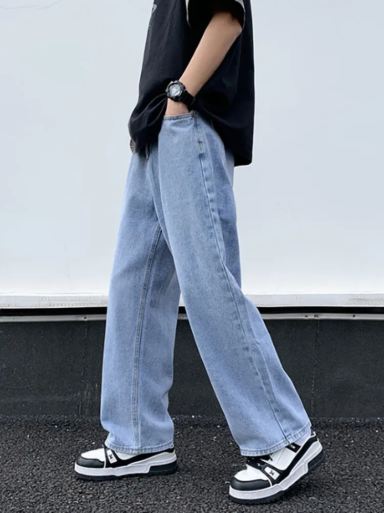 Retro Washed Solid Color Jeans