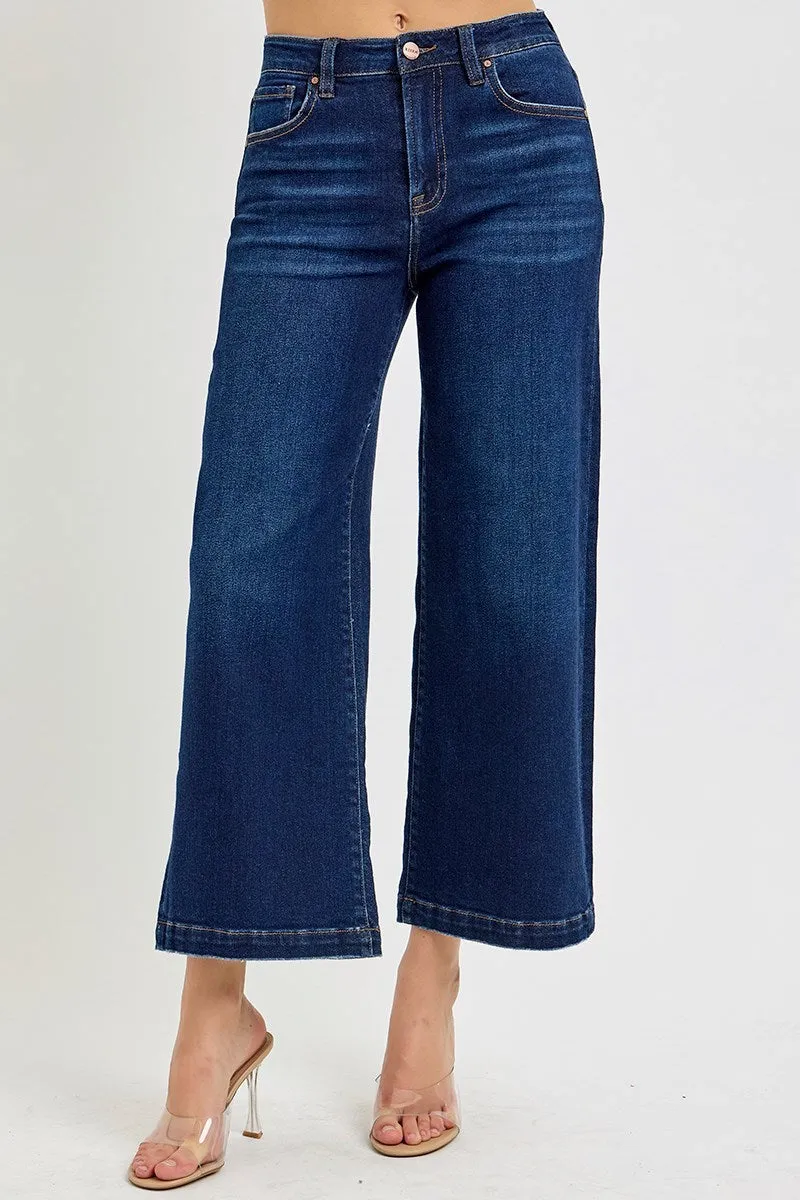 Risen Jeans - High Rise Crop Wide Jeans - RDP5921