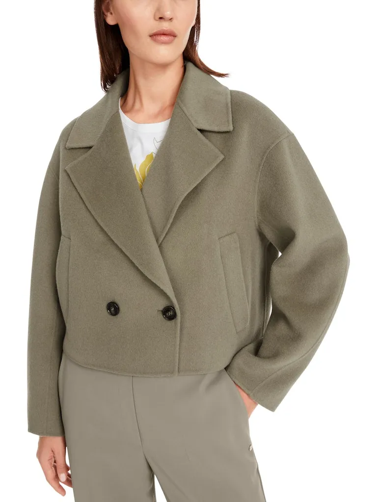 Sage Powder Boxy Wool Jacket