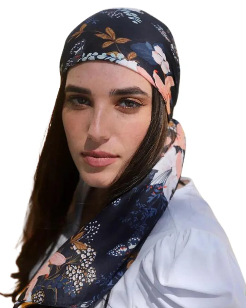 Scarf Bar Floral Night Out Square Scarf