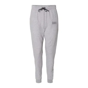 Sigma Pi Heather Grey Contrast Joggers