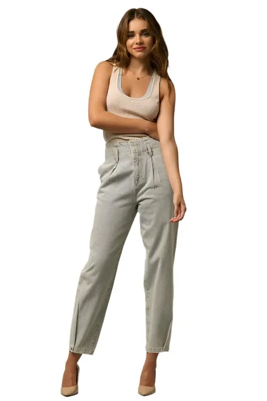 TEEK - Light Super High Waist Balloon Jeans