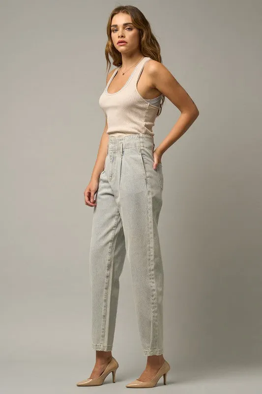 TEEK - Light Super High Waist Balloon Jeans