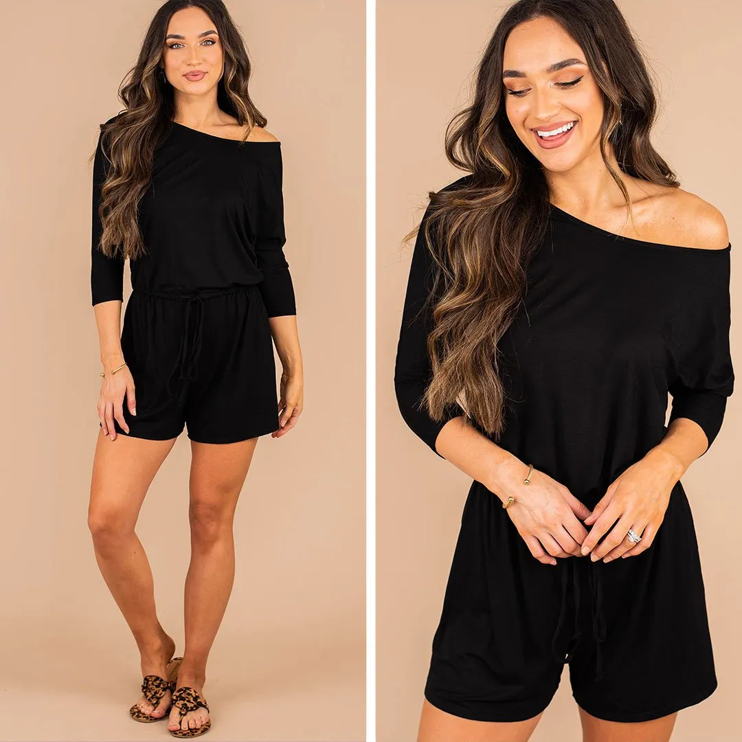 The Poolside Black Romper