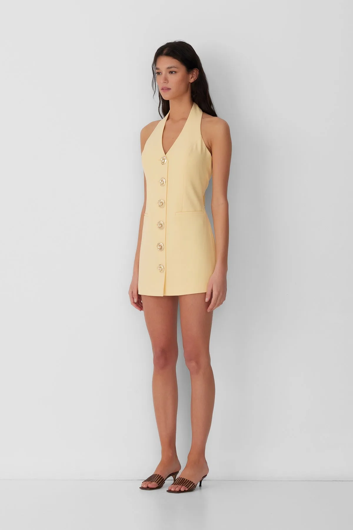 The Wolf Gang Irida Vest Dress - Butter