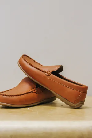 Toddler Tan Leather Slip On Shoes