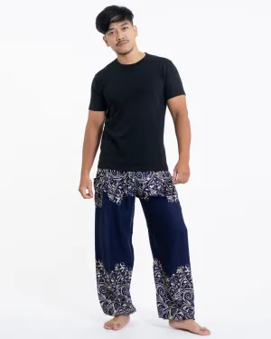 Unisex Vines Harem Pants in Blue