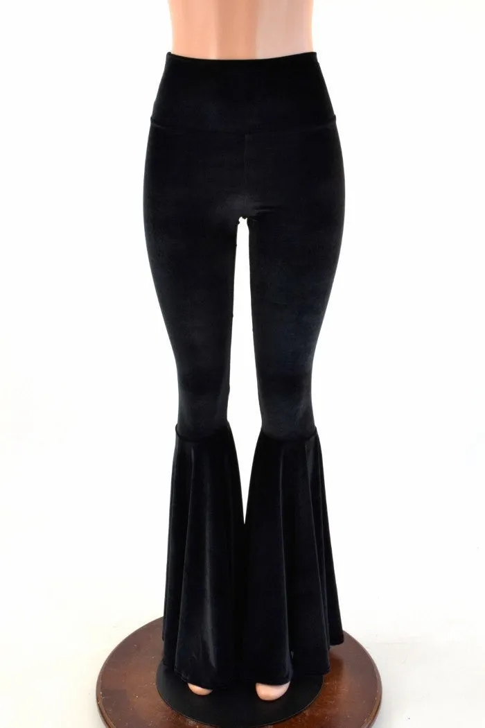 Velvet High Waist Bell Bottom Flares