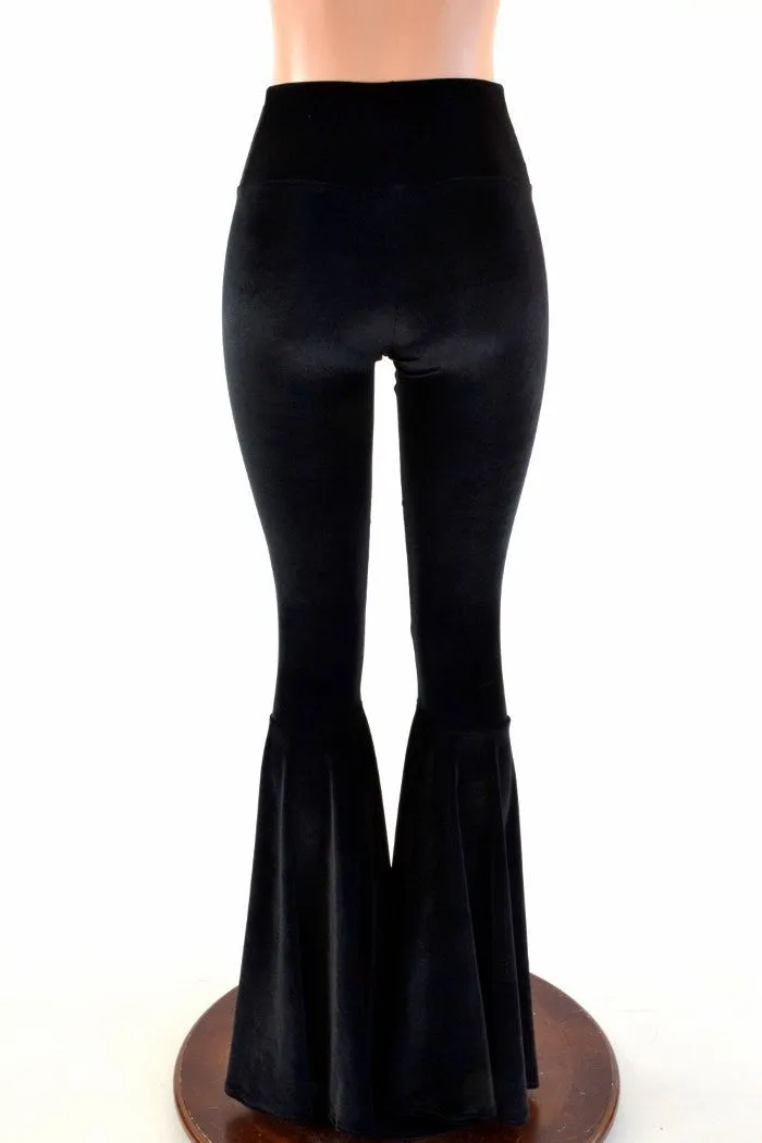 Velvet High Waist Bell Bottom Flares