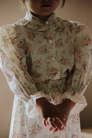 Vintage Floral Blouse & Pants Set