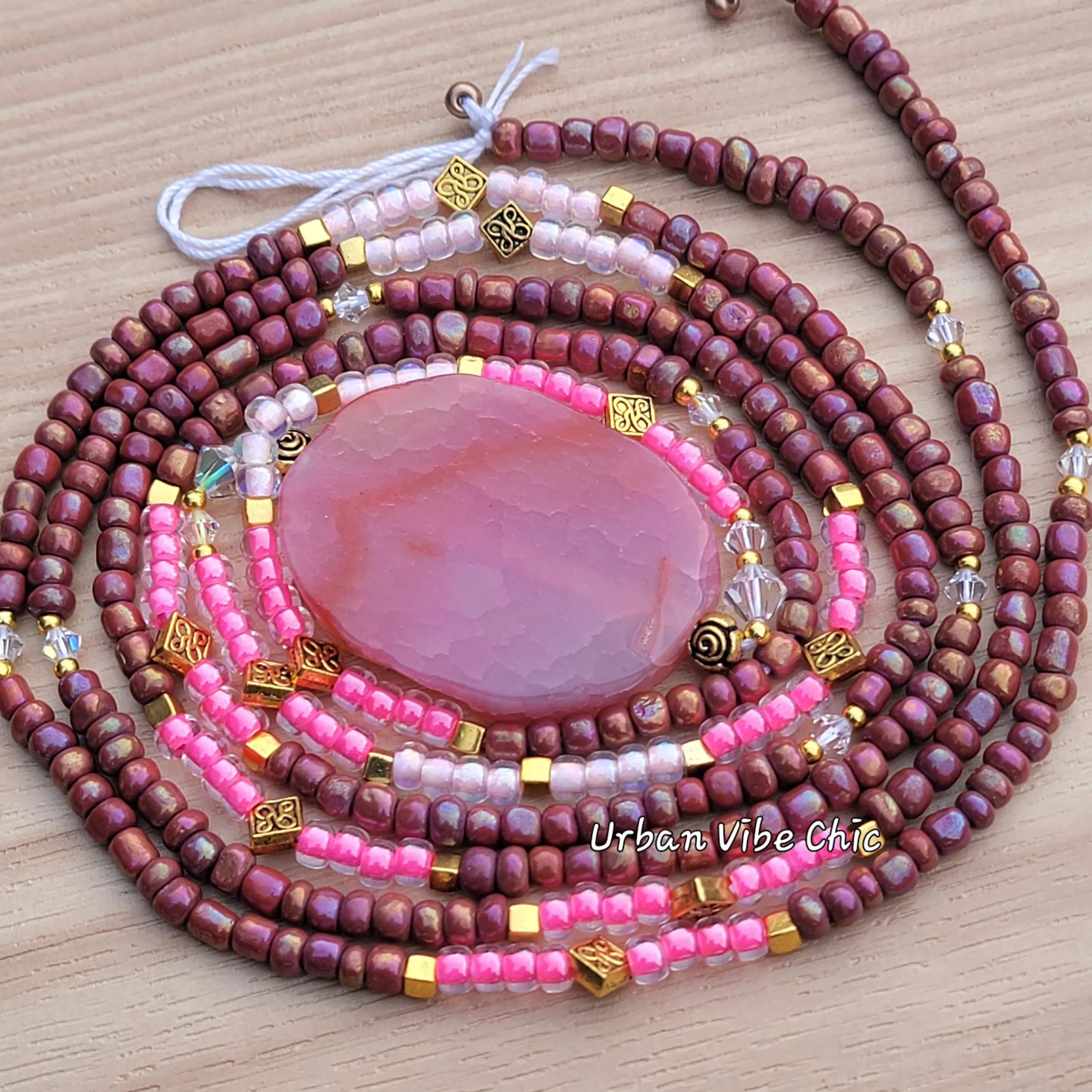 Waist Beads - Pink Agate Dream