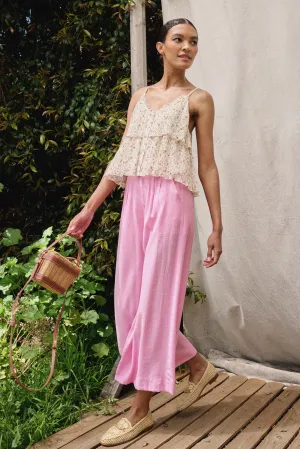 Walk of Life Textured Crepe Wide-Leg Pants