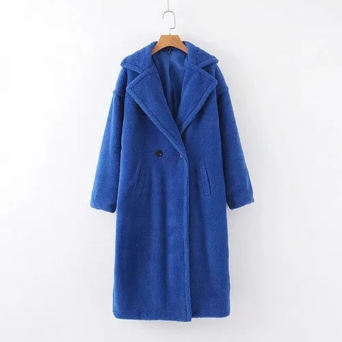 women thicker long coat overcoat outwear