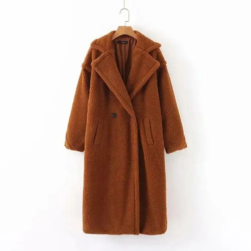 women thicker long coat overcoat outwear