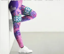 Women's High Waist 3D Skull Print Yoga Pants