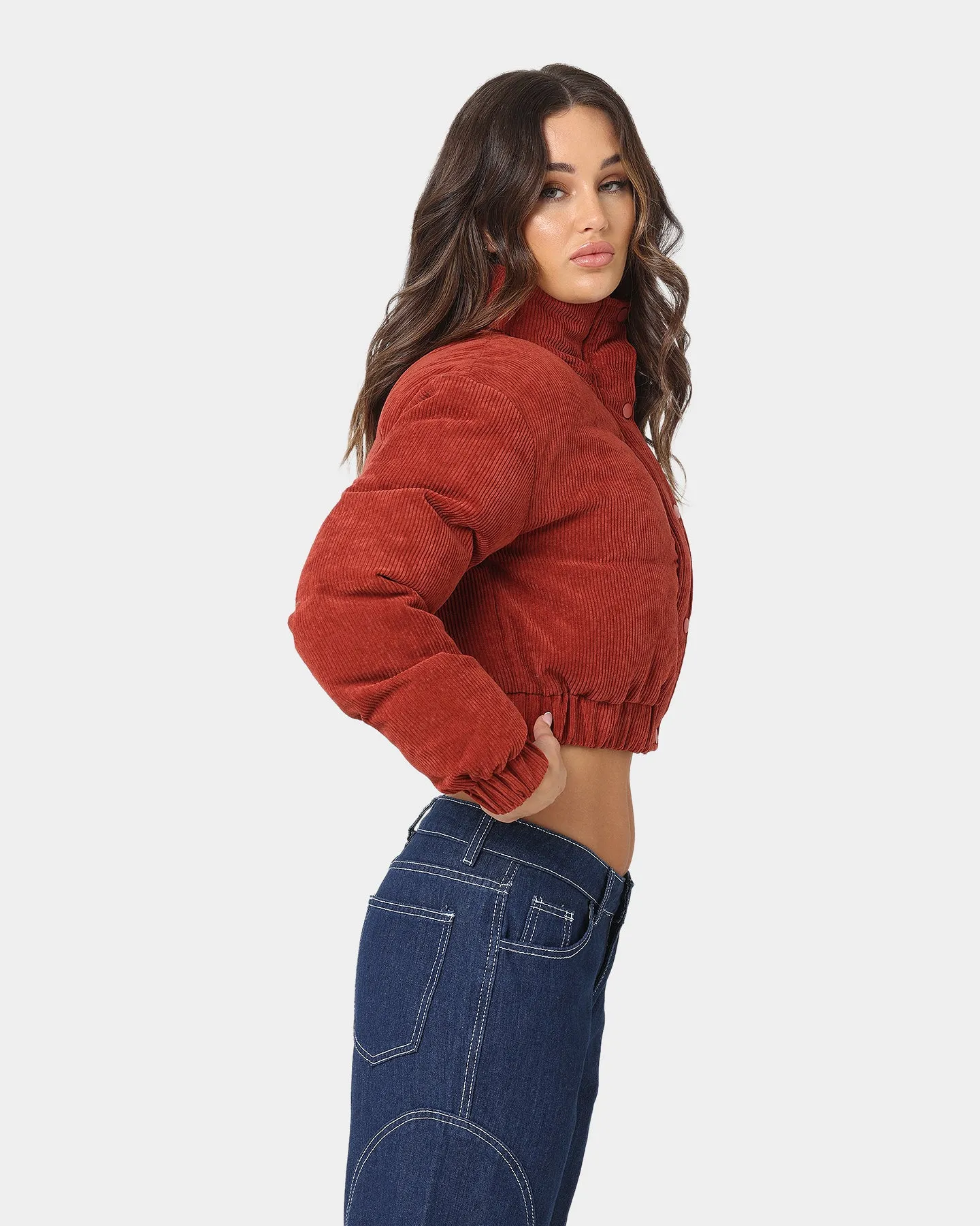 XXIII Women's Elodie Corduroy Puffer Jacket Rouge